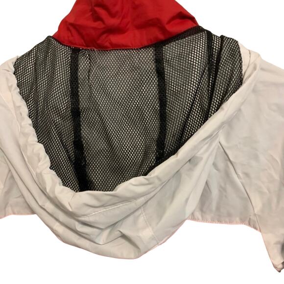 Hollister White and Red Colorblock Hoodie Windbreaker - Picture 8 of 9